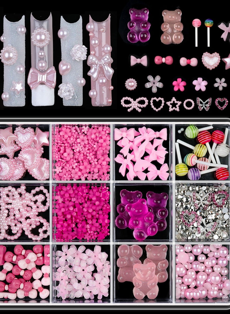 Manicure set, a box of 120 nail tips, a box of nail decorations, a can of glue, false nails, for beauties - Image 2