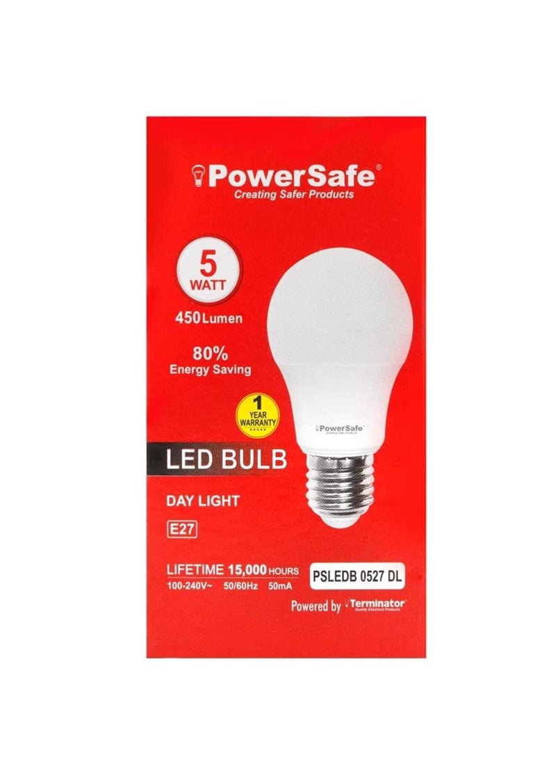 PowerSafe Energy Saving 5W LED Bulb 450 Lumen Day Light E27 Holder with Surge Protection Pack of 10 - Image 3