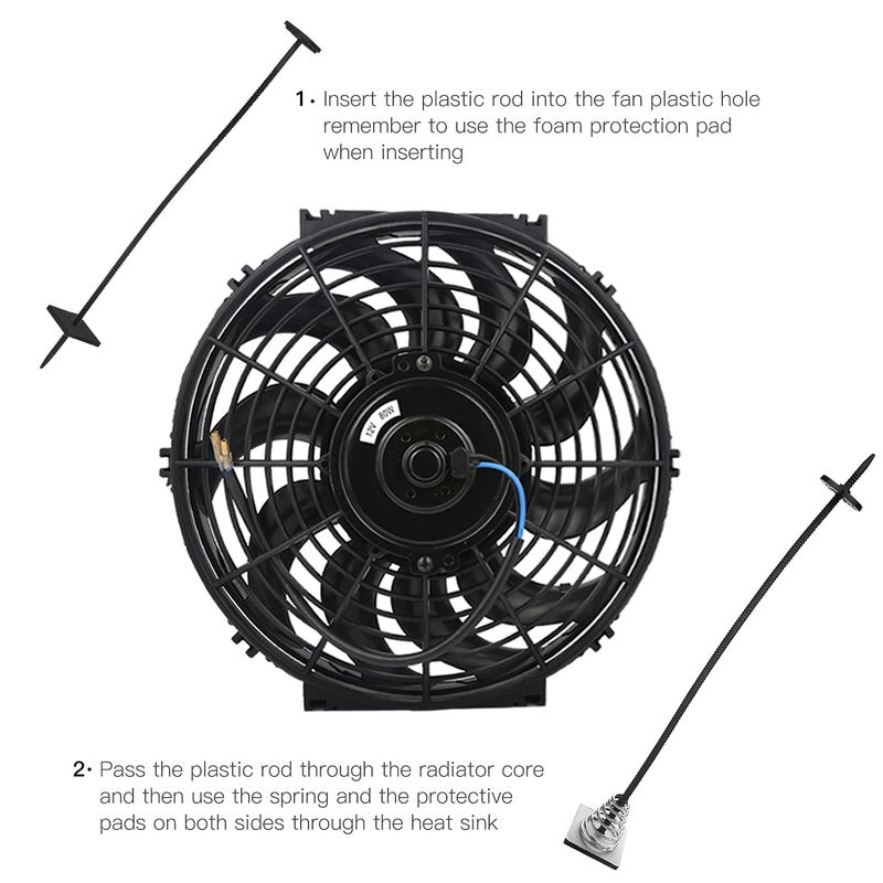 Mellbree 3Pack Electric Radiator Fan Mounting Kit Compatible for Electric Cooling Fan and Transmission Cooler - Image 4