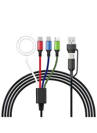 Upgraded Multi Charging Cable for Apple Watch Charger 4 in 1 Magnetic iWatch Charger Nylon Braided C/USB-C/L/Micro Compatible with iWatch Series Phone And Android  Device,120CM - pzsku/ZDBB8FAC3965891E2EFB3Z/45/1747213584/5e69ac36-592f-43e6-b119-eec1bb0c15c4