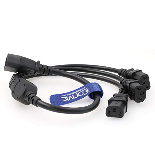 Eonvic IEC 320 C14 Male to 3 x C13 Female Y Splitter Power Cable 2ft/60cm - Image 3