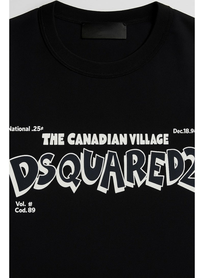 DSQUARED2 Men’s Oversized Graphic T-Shirt – Premium Cotton Streetwear Casual Top - Image 5