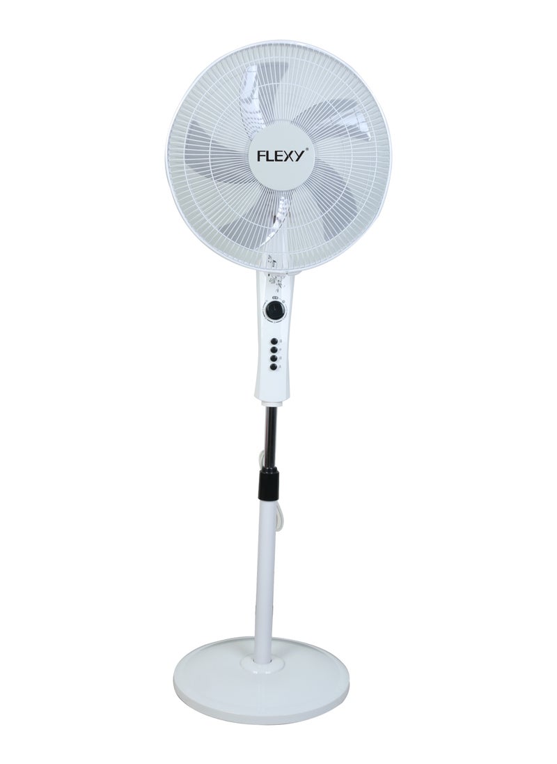 Flexy - FLEXY 16-Inch Stand Fan with 60-Minute Timer, 3-Speed Settings, Energy Efficient, High Velocity, Low Noise 100% Copper Motor, and Strong Safety Grill. - Image 1