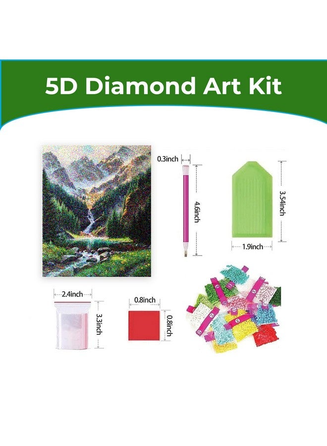 RANUR 5D Waterfall Diamond Painting Kit, Home Wall Decor, Diamond Painting Kits for Kids and Adults, Stunning DIY Decor with Rhinestone, Artistic Masterpieces - Image 2