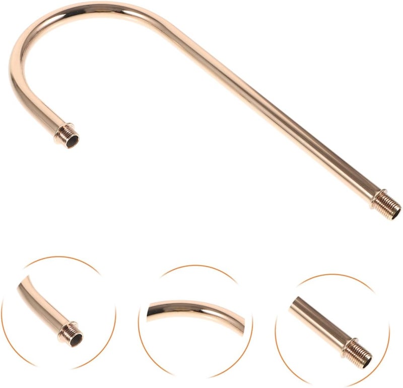 VOSAREA 2pcs Curved Lamp Rod Accessory Kit Threaded Lamp Pipe for Wall and Pendant Lighting Easy Installation Elegant Finish Space-saving Design for Home Decor - Image 4