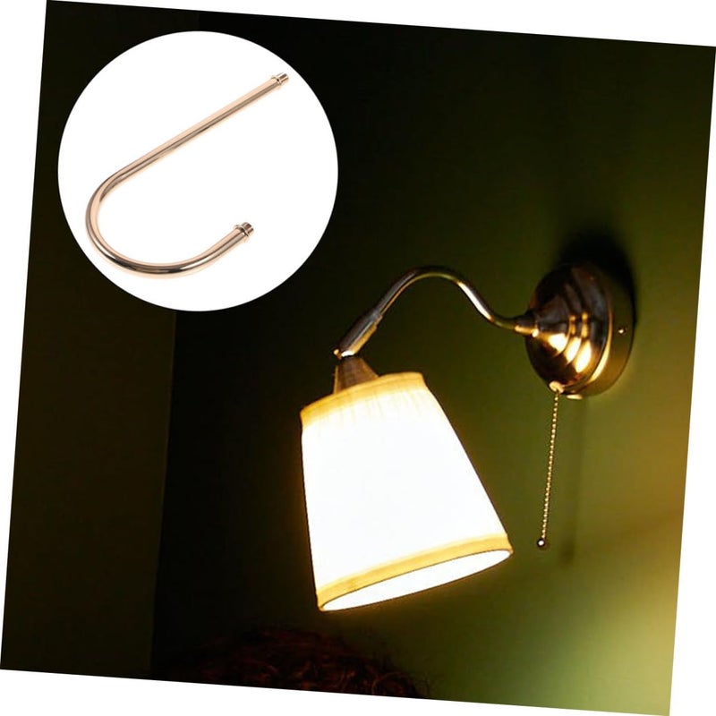 VOSAREA 2pcs Curved Lamp Rod Accessory Kit Threaded Lamp Pipe for Wall and Pendant Lighting Easy Installation Elegant Finish Space-saving Design for Home Decor - Image 5
