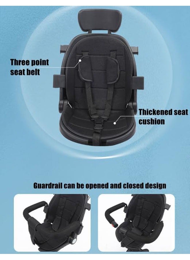 عربست عربة أطفال احترافية قابلة للطي 4 عجلات عربة أطفال مريحة قابلة للتعديل من 1 إلى 6 سنوات ، عربة أطفال محمولة قابلة للطي خفيفة الوزن عربة أطفال مدمجة للسفر بالطائرة (النوع A-أبيض) - Image 4