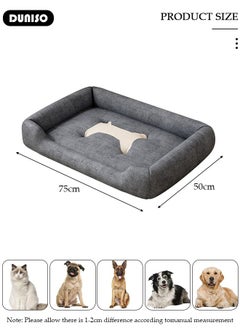 DUNISO Dog Bed, Non-Slip Pet Sofa Lounger Puppy Couch Removable Machine Washable Cover Cushion Big Cat Kennel Cot, Medium Large Adult Dogs Kitten Sleeping Mattress  - Image 4