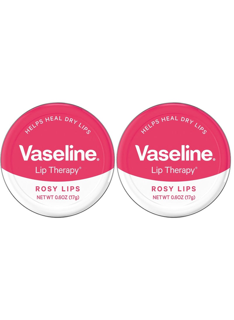 فازلين مرطب شفاه وردي، 17 جم، عبوة من قطعتين
