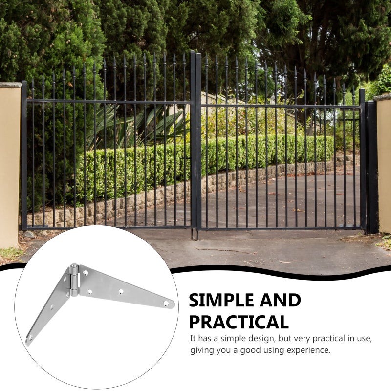 2pcs Strap Hinge 200mm Heavy Duty Hinge Gate Hardware Decorative Strap Hinge - Image 3