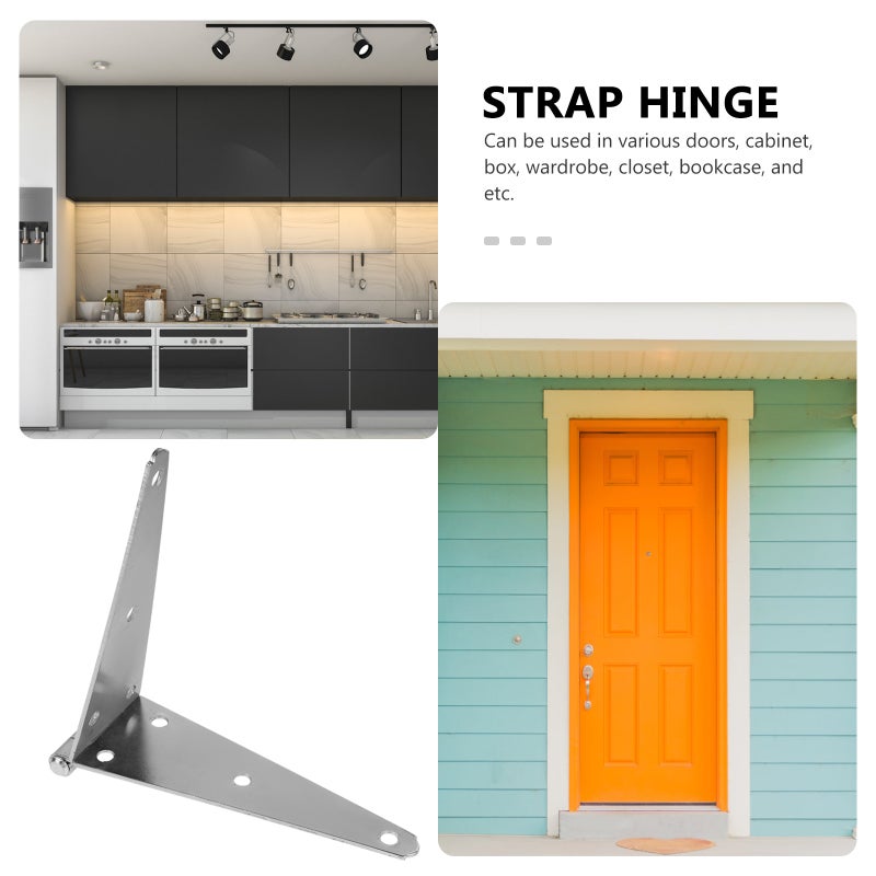 2pcs Strap Hinge 200mm Heavy Duty Hinge Gate Hardware Decorative Strap Hinge - Image 4