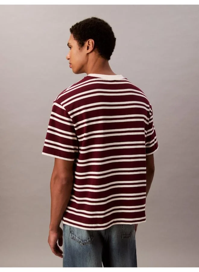 كالفن كلاين جينز Relaxed Stripe Short Sleeve T-Shirt
