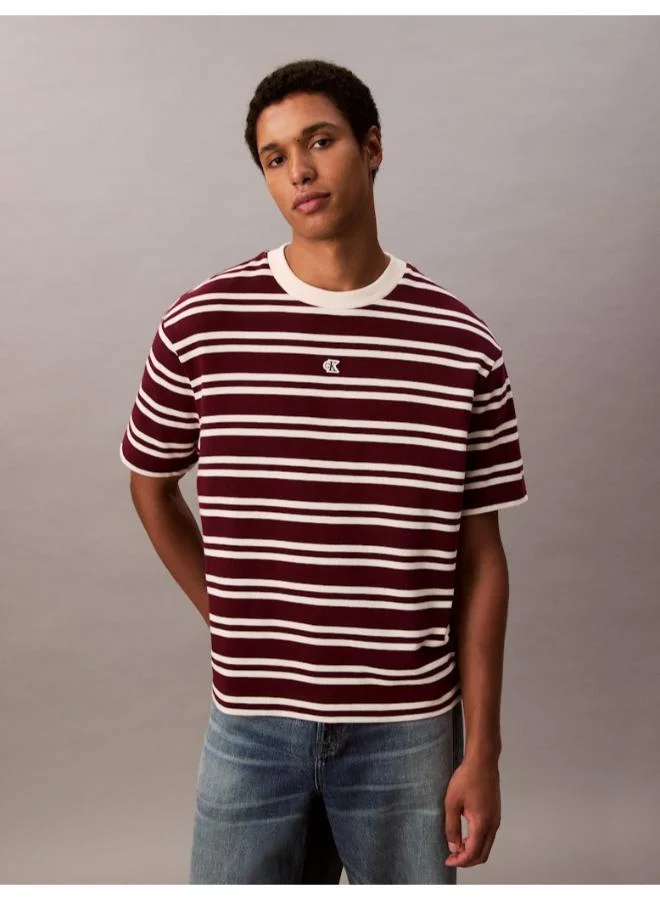 كالفن كلاين جينز Relaxed Stripe Short Sleeve T-Shirt