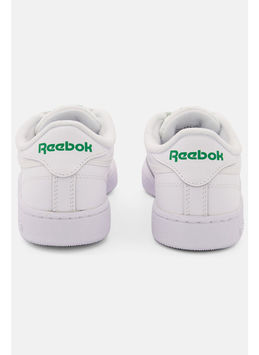 Reebok Kids Boy Club C 85 Lace Up Tennis Shoes, White  - Image 3