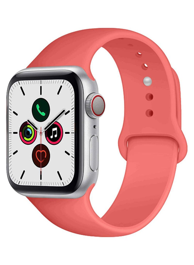 NIBEMINENT Solid Replacement Band For Apple Watch Series 5/4/3/2/1 Peach - Image 1