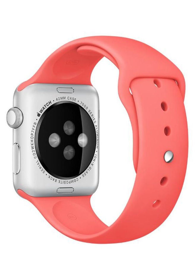NIBEMINENT Solid Replacement Band For Apple Watch Series 5/4/3/2/1 Peach - Image 2