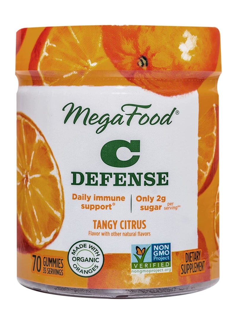 MegaFood orange flavored food supplement that works to support the bodys immunity