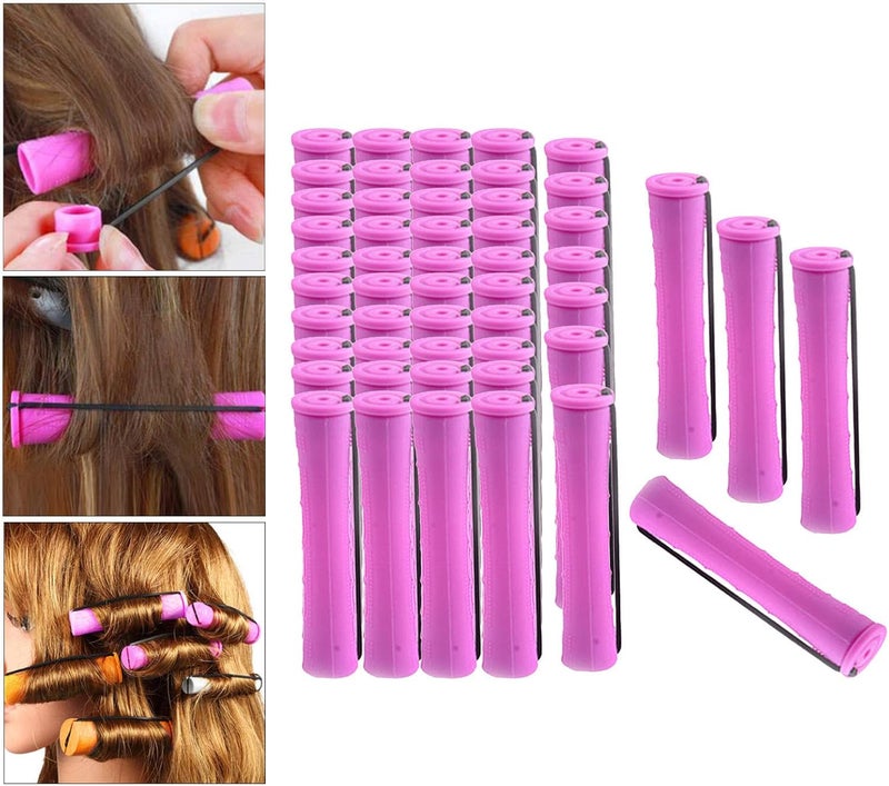 كلاراكو بكرات تجعيد الشعر الباردة، مناسبة للشعر الطويل والقصير، بأحجام صغيرة ومتوسطة وكبيرة، بدون حرارة، عبوة واحدة من 50 قطعة، أدوات تصفيف الشعر، 1.9 سم - Image 2