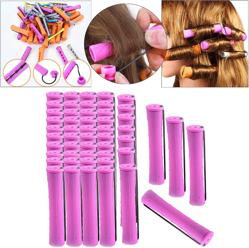 كلاراكو بكرات تجعيد الشعر الباردة، مناسبة للشعر الطويل والقصير، بأحجام صغيرة ومتوسطة وكبيرة، بدون حرارة، عبوة واحدة من 50 قطعة، أدوات تصفيف الشعر، 1.9 سم - Image 5