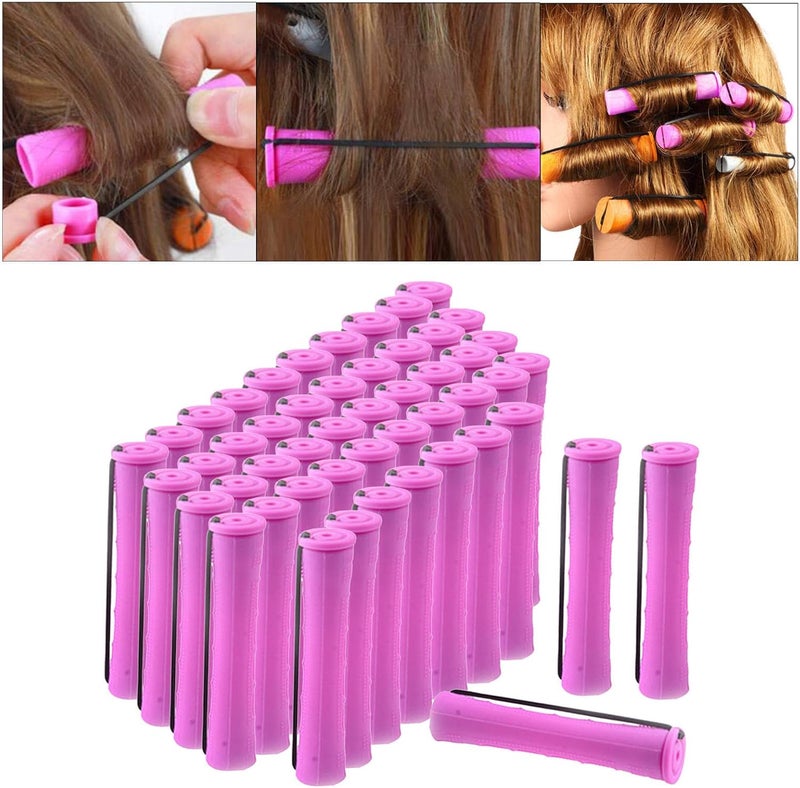 كلاراكو بكرات تجعيد الشعر الباردة، مناسبة للشعر الطويل والقصير، بأحجام صغيرة ومتوسطة وكبيرة، بدون حرارة، عبوة واحدة من 50 قطعة، أدوات تصفيف الشعر، 1.9 سم - Image 3