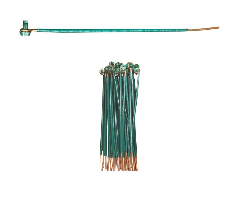 Ideal Industries IDEAL Electrical 30-3404 #12 AWG, 6.5 in., Grounding Pigtails with Ground Screws (Pack of 50) - Image 4