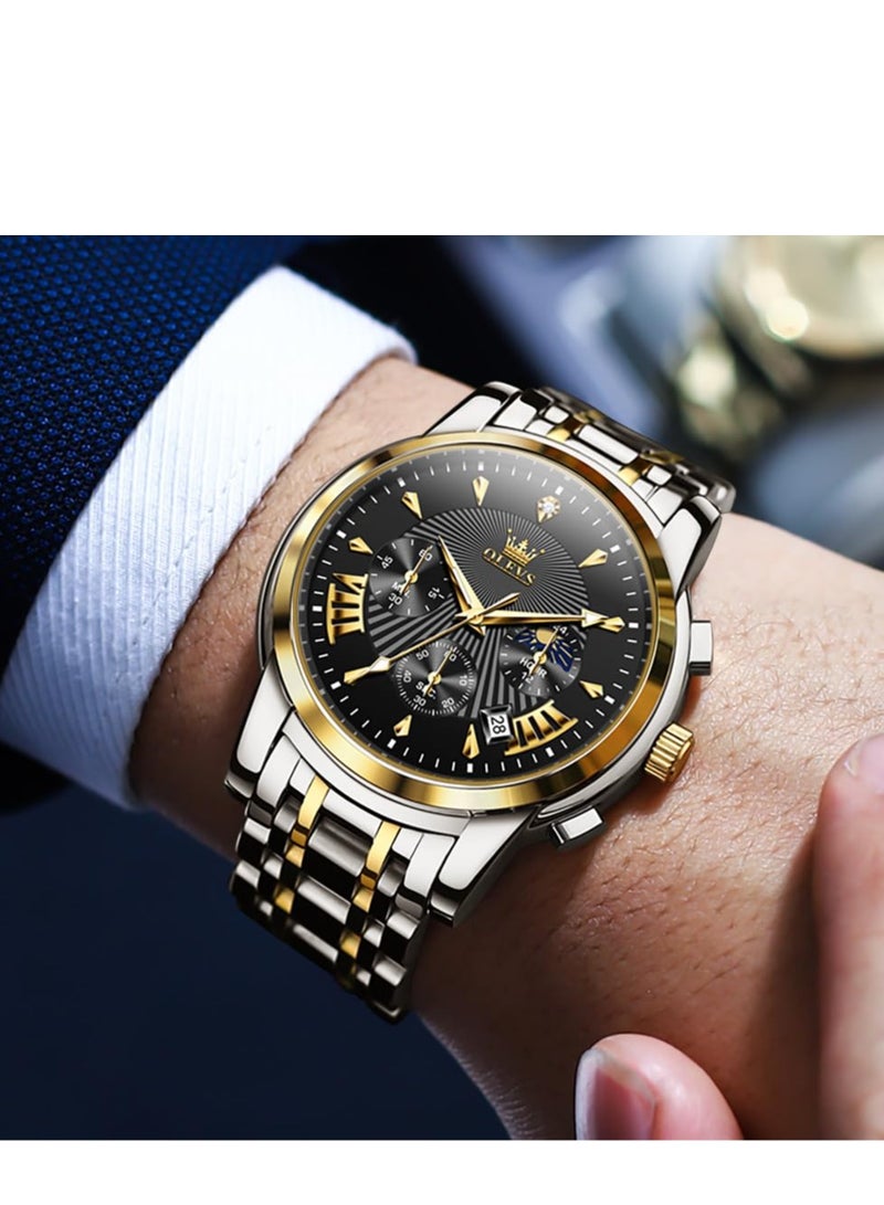 أوليفز ساعات رجالية كوارتز ستانلس ستيل مقاومة للماء 41 مم 2892 - Image 2