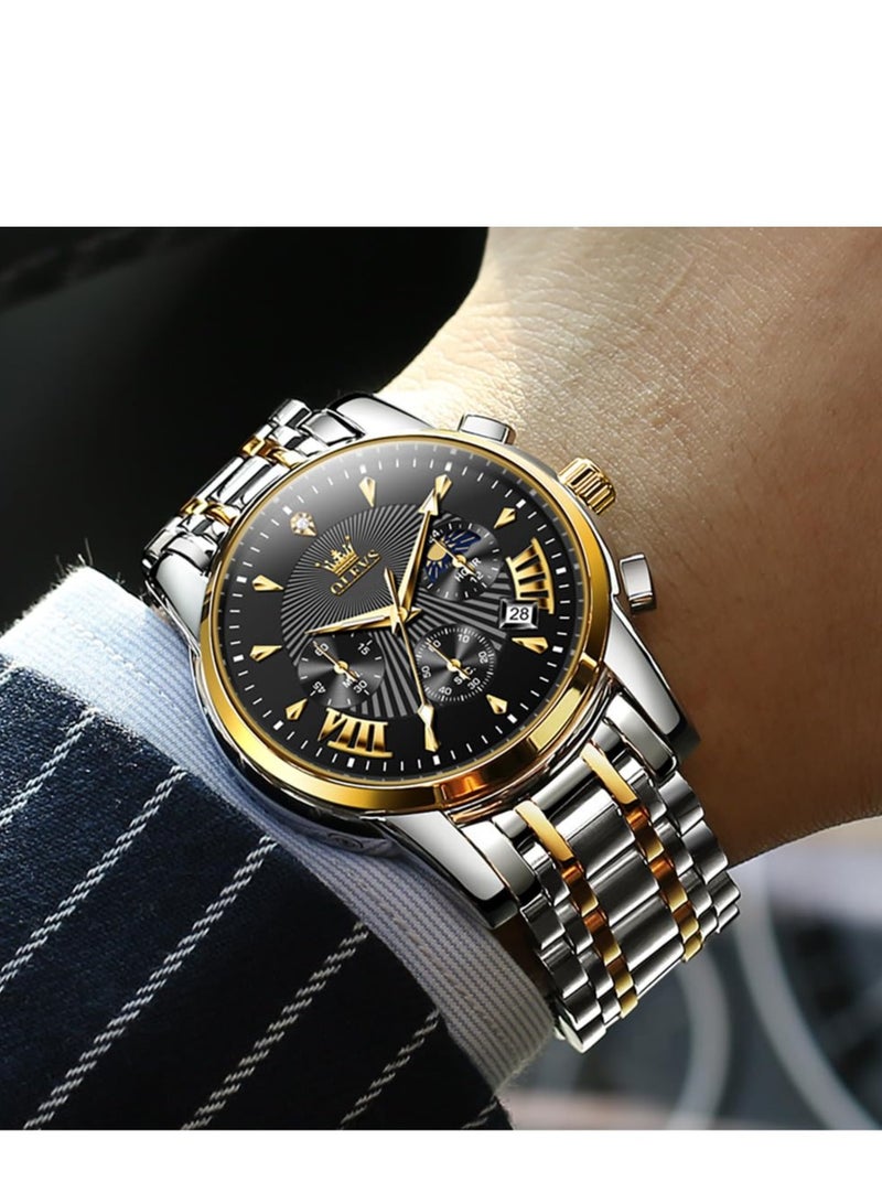 أوليفز ساعات رجالية كوارتز ستانلس ستيل مقاومة للماء 41 مم 2892 - Image 1