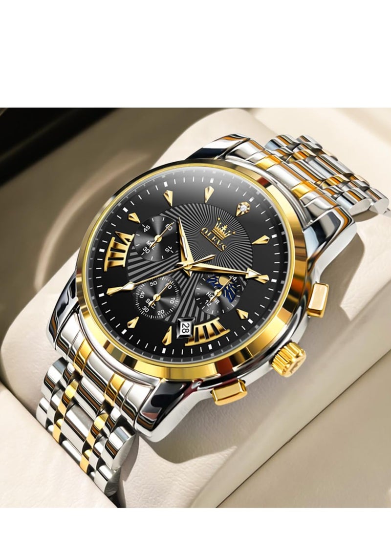 أوليفز ساعات رجالية كوارتز ستانلس ستيل مقاومة للماء 41 مم 2892 - Image 3