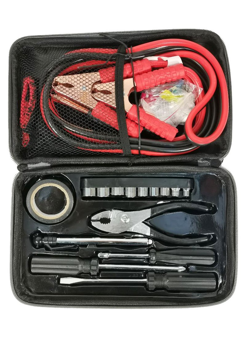 MTOOLS MTOOLS All in One 30-Piec Jumper Cable Car Emergency Tool Kit Roadside Assistance Set with Booster Cables and Essential Tools  - Image 2