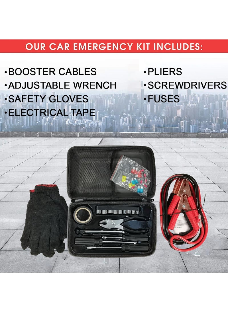 MTOOLS MTOOLS All in One 30-Piec Jumper Cable Car Emergency Tool Kit Roadside Assistance Set with Booster Cables and Essential Tools  - Image 5