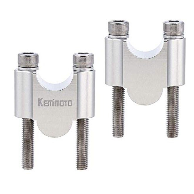 KEMIMOTO 7/8 Inch Motorcycle Handlebar Risers, Aluminum Alloy, Black
