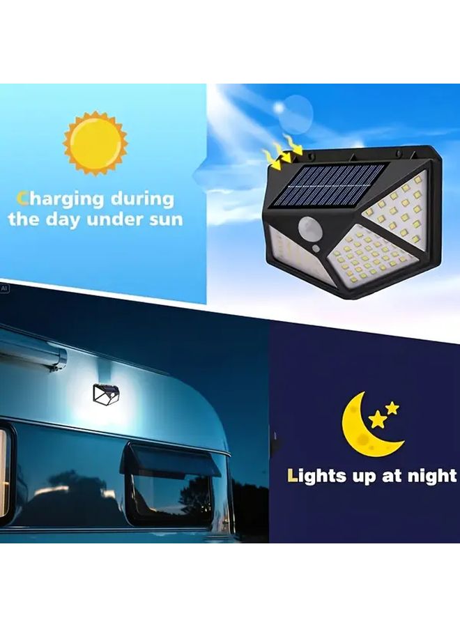 100 LEDs Magnetic Solar RV Light 2pcs for Outdoor Wall Stairway - Image 4