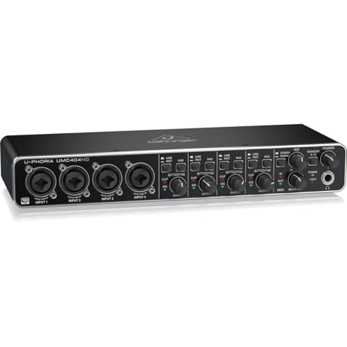 Behringer U-PHORIA UMC404HD Audiophile 4x4, 24-Bit/192 kHz USB Audio/MIDI Interface with Midas Mic Preamplifiers - Image 1