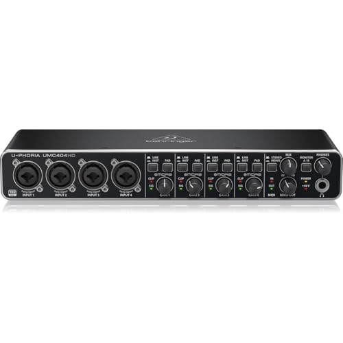 Behringer U-PHORIA UMC404HD Audiophile 4x4, 24-Bit/192 kHz USB Audio/MIDI Interface with Midas Mic Preamplifiers - Image 2