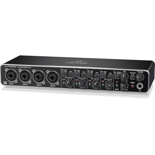 Behringer U-PHORIA UMC404HD Audiophile 4x4, 24-Bit/192 kHz USB Audio/MIDI Interface with Midas Mic Preamplifiers - Image 4