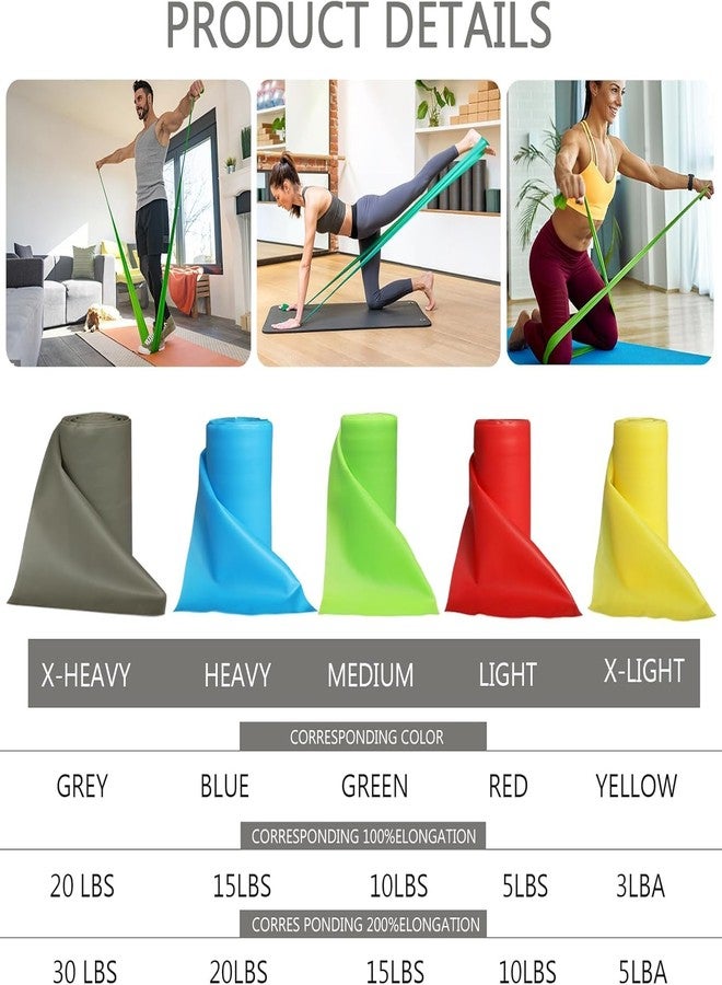 GymWar Resistance Bands Professional Bulk Rolls. Elastic Physical Therapy Band. Resistance Bands Elastic Exercise Bands for Recovery, Physical Therapy, Yoga, Pilates, Rehab,Fitness (Green) - Image 2