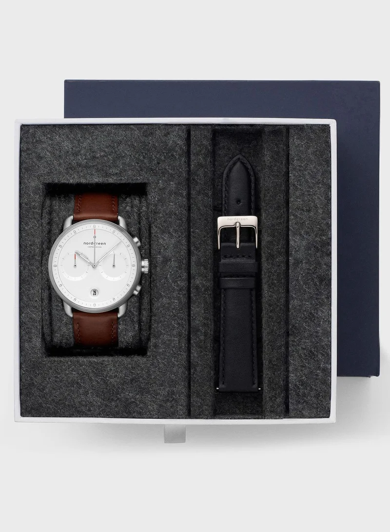 nordgreen Casual Round Multi Strap Analog Watch Gift Set