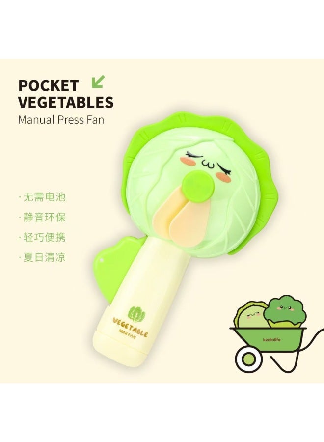Mini Children's Handheld Fan, Portable Cartoon Vegetable-shaped Summer Fan, Baby Toy