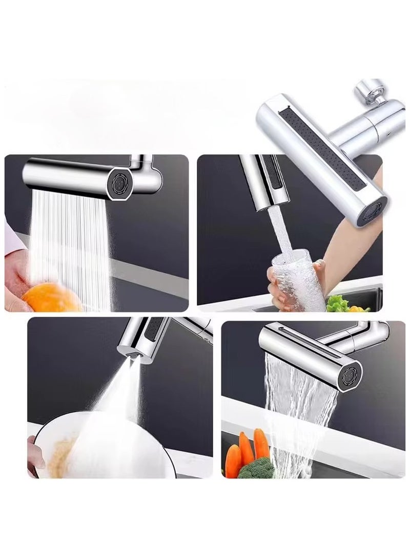 Waterfall Kitchen Faucet 4 In 1 360° Vintage Single Handle Kitchen Sink Faucet High Arc Kitchen Faucet Classic Style - Image 1