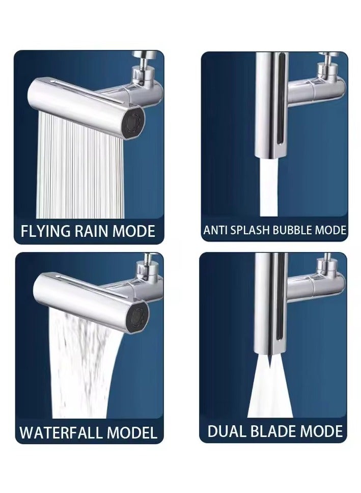 Waterfall Kitchen Faucet 4 In 1 360° Vintage Single Handle Kitchen Sink Faucet High Arc Kitchen Faucet Classic Style - Image 4