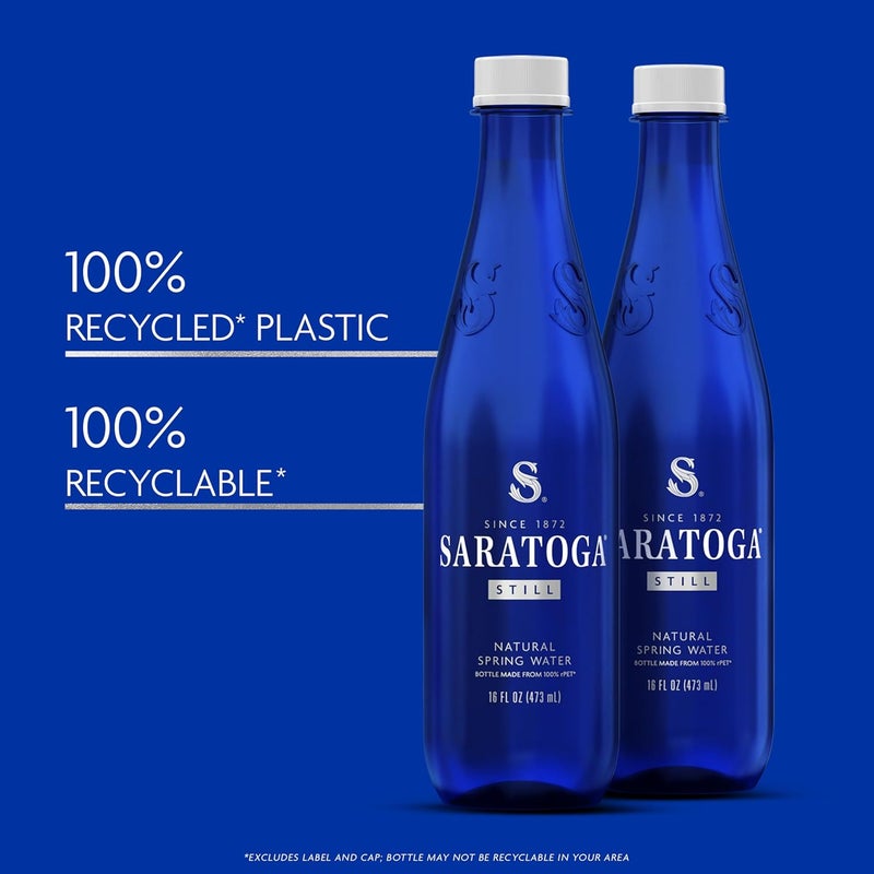 Saratoga 16oz 6-Pack Still Natural Spring Water in Recycled Bottles - Image 5