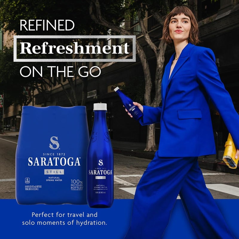 Saratoga 16oz 6-Pack Still Natural Spring Water in Recycled Bottles - Image 4