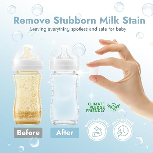 Papablic أقراص صابون منظف رسمية من بابابليك 120 قطعة لآلة غسل زجاجات بيبي بريزا، جروونسي، مومكوزي، تنظيف فعال مع تركيبة مركزة آمنة - Image 2