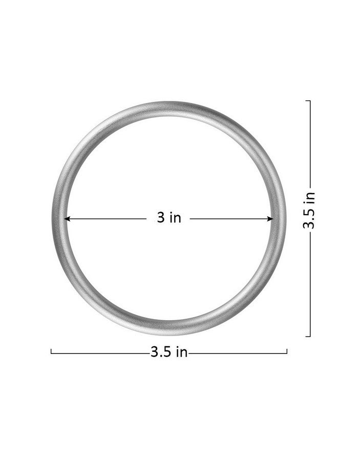 accmor حلقة حمل الأطفال من الألمنيوم Accmor 3 بوصة، حلقات ملائمة ناعمة للأطفال الرضع والأطفال الصغار والأطفال حديثي الولادة (فضي) - Image 2