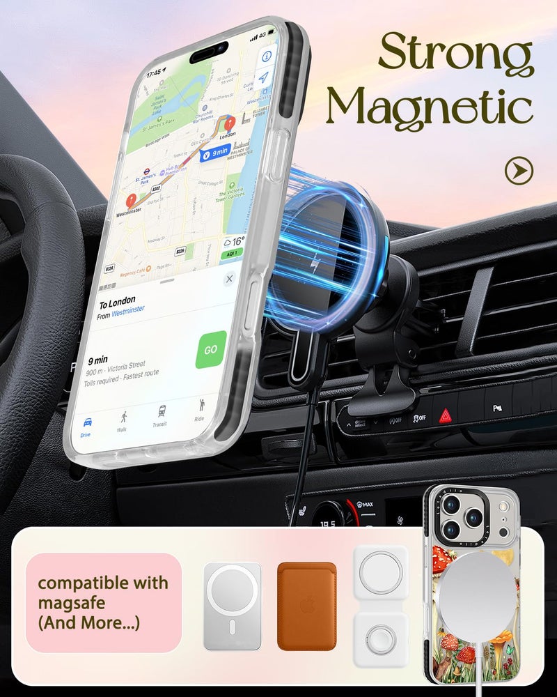 Lotadilo Case for iPhone 17 Pro Case Compatible with Magsafe Ring Holder Stand - for Women Butterfly Mogu Design TPU Phone Cover for Girls Girly Funny Fashion - Image 5