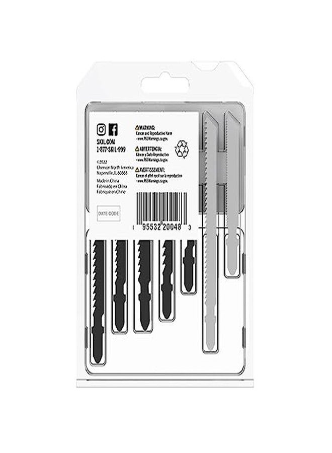 سكيل مجموعة شفرات منشار كهربائي متعدد الأغراض من SKIL، مكونة من 21 قطعة، بساق على شكل حرف T، لمناشير SKIL الكهربائية JS314901/ JS313101/ JS820302/ JS820202/ JS5833A-10 - JSB2000 - Image 2