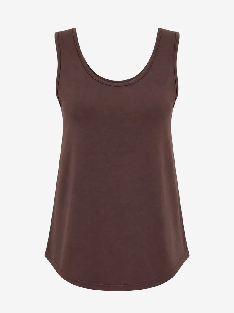 ميكسراي MIXRAY Casual U Neck Cotton Blend Tank Top