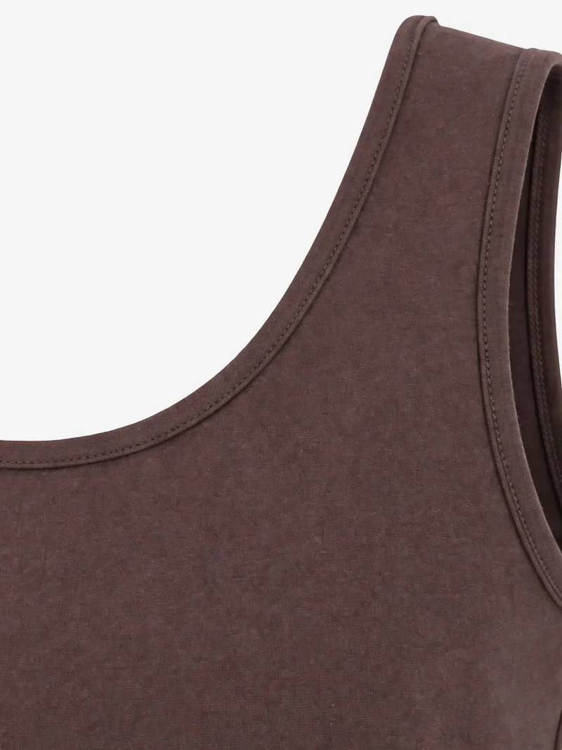 ميكسراي MIXRAY Casual U Neck Cotton Blend Tank Top