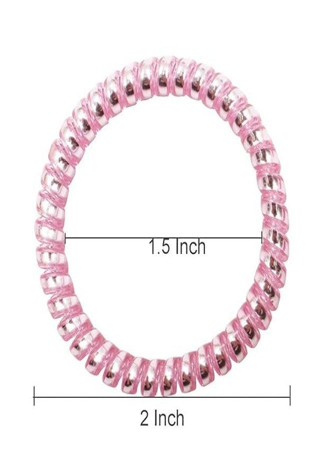 Minta 30Pcs Spiral Hair Ties Coil Plastic Hair Ties No Crease Traceless Coils Hair Bulk Ponytail Holder Plastic Phone Cord Coils Scrunchies For Girls Women Thick Thin Curly Hair 10 Colors - Image 4