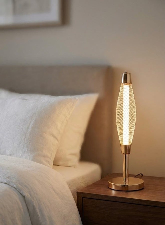 BUY4LESS -  Modern Lighting, Table lamp, Light, Gold Color Colored luxury Table lamp, 45x15 cm, Suitable for bedside, living room - Image 3